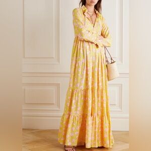 EYWASOULS MALIBU‎ Cora Tiered Floral Maxi Dress Size M/L